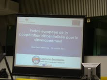 Presentación del portal de cooperación descentralizada,  oct 2011