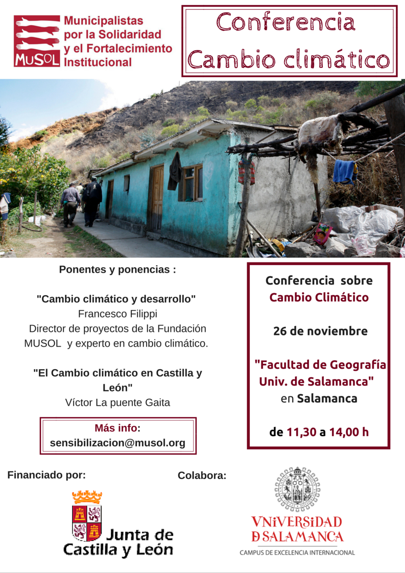Conferencia sobre Cambio climático dia 27 de noviembre -Casa del parque Las Médulas- en Carucedo León de 1030 a 1330 h 2